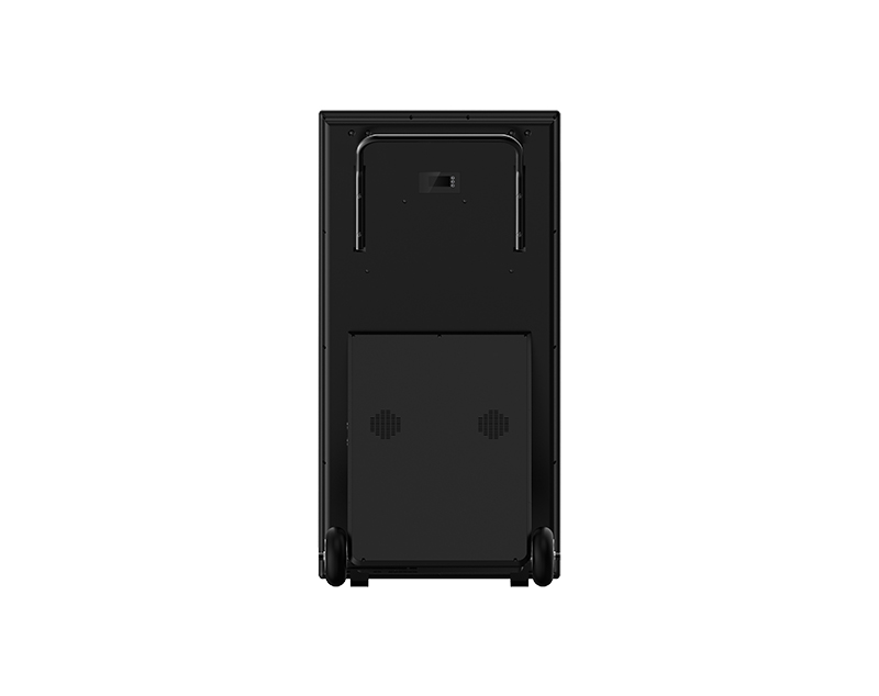 Portable outdoor digital A-board, rear view